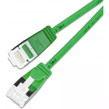 Wirewin Cat6a U/FTP slim ethernetni patch kabel, 10 Gbps, zelen, 0,15 m PKW-LIGHT-STP-K6A 0.15 GN
