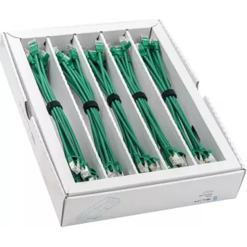 Wirewin SLIM-LS-K6A 0,25 GN 50 Cat6A U/FTP slim patch kabel, 0,25m, zelen, 50 kosov
