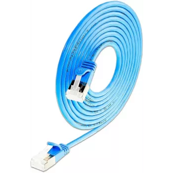 Wirewin SLIM-LS-K6A 0.15 BL 50 Cat6A slim Ethernet patch kabel, 0,15m, U/FTP, moder, 50 kosov