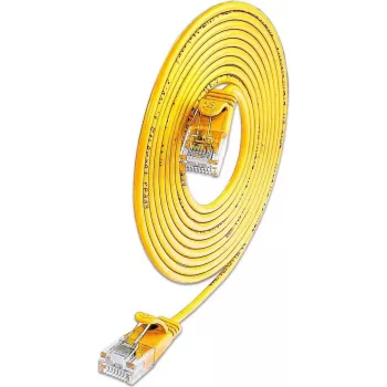 Wirewin SLIM KAT6A 10 Gigabit Light patch kabel okrogel, U/UTP, Ø 3,6 mm, rumen (SLIM-L-UU-K6A 0.25 YE)