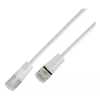 Wirewin SLIM KAT6A 10 Gigabit Light patch kabel okrogel, U/UTP, Ø 3,6 mm, bel (SLIM-L-UU-K6A 0.5 WT)