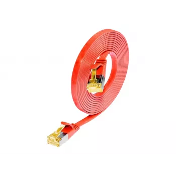 Wirewin Cat6a U/FTP slim ethernet patch kabel, RJ45, rdeč, 1m PKW-STP-SLIM-K6A 1.0 RT