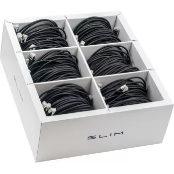 Wirewin SLIM KAT6A 10 Gigabit Light patch kabel, 1,5m, U/FTP, Ø 3,8mm, črn, 60 kosov KAT6A LIGHT oklopljen (SLIM-LS-K6A 1.5 BK 60)