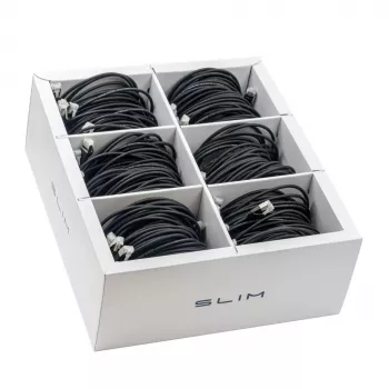 Wirewin SLIM KAT6A 10 Gigabit Light patch kabel, 1,5m, U/FTP, Ø 3,8mm, črn, 60 kosov KAT6A LIGHT oklopljen (SLIM-LS-K6A 1.5 BK 60)