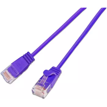 Wirewin SLIM KAT6A 10 Gigabit Light patch kabel okrogel, U/UTP, Ø 3,6 mm, vijoličen (SLIM-L-UU-K6A 0.1 VT)