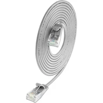 Wirewin SLIM Cat6A 10 Gigabit Light patch kabel okrogel, U/UTP, Ø 3,6 mm, siv (SLIM-L-UU-K6A 2.0)