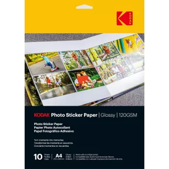 Kodak fotografski nalepkovni papir sijaj 120gsm A4 10 listov (3510645)