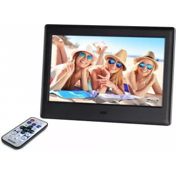 SENCOR SDF 782BK 7 inch digitalni okvir za slike s predvajanjem videa in glasbe, črn
