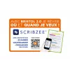 Oxford kartice, DIN A5, karo, belo-rumene, 210 g/m², 2-luknjičasto luknjane, barvni rob, 100 kartic 400100550