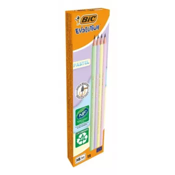 BIC Evolution PASTEL grafitni svinčniki HB 2 mm različne pastelne barve paket 12 518307