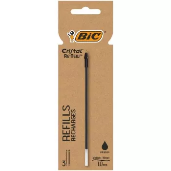 Vložek za kemični svinčnik BIC Cristal RE'NEW, črn, fin 0,32 mm, 1 kos 503839