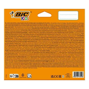 Flomastri BIC KIDS Comfort Jumbo, različne barve, paket 12 kosov, konica 1,4 mm, pralni 517250