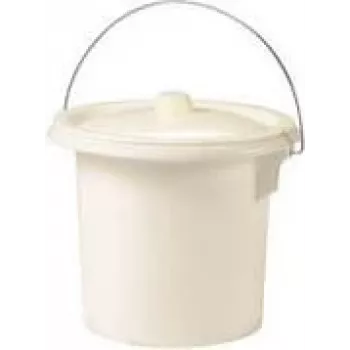 Higiensko vedro EDA z kovinskim ročajem, 11,5 litrov, krem, trdna plastika, premer 340 mm, višina 270 mm, 1 kos 019486 BE. CR S