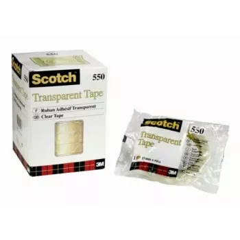 Lepilni trak 3M Scotch 550, prozoren, 15 mm x 66 m, 10 zvitkov (5501566)