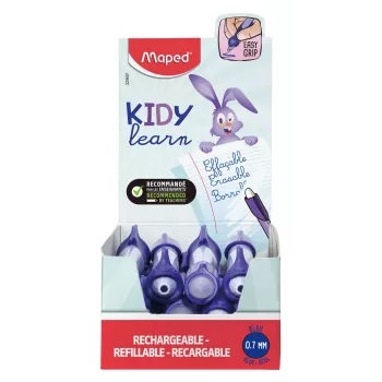 Maped KIDY Learn izbrisljiv roller zajec 0,7 mm moder, 12 kosov, razstavna škatla 229601