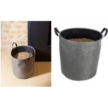 EDA vreča za shranjevanje peletov, 60 litrov, temno siva, kapaciteta 30 kg, filc, zložljiva, z ročaji za nošenje 010488 G/NO