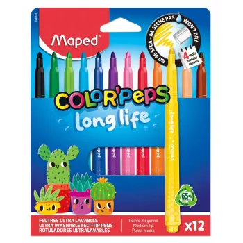 Maped Color'Peps Long Life flomastri, različne barve, 12 flomastrov (844000)