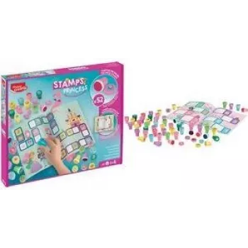 Maped Creativ Princess set žigov z lastnim črnilom, 6 žigov, plastika, kartonska škatla, različne barve črnila 907072