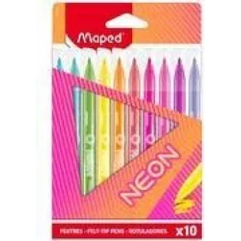 Maped Neon flomastri, 10 kosov, 2,8 mm okrogla konica, kartonska škatla 845419