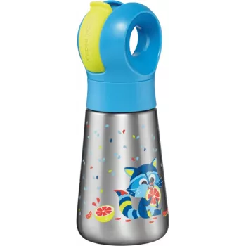 Maped PICNIK izolacijska steklenica z motivom rakuna, 350 ml nerjavno jeklo s slamico 873001