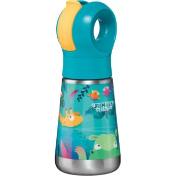 Maped PICNIK izolacijska steklenica za pijačo Jungle Fever 350 ml nerjavno jeklo turkizna s slamico
