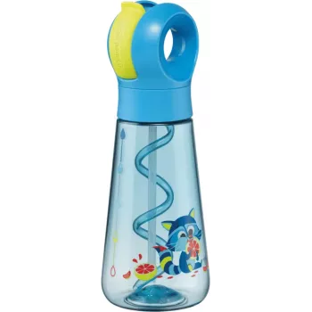Maped PICNIK steklenica za pijačo Raccoon 0,5 L modra s slamico 873101