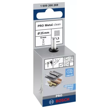Bosch 1 609 200 269 žična krtača za svinčnik, valovito jeklo, 25 mm, 6 mm steblo