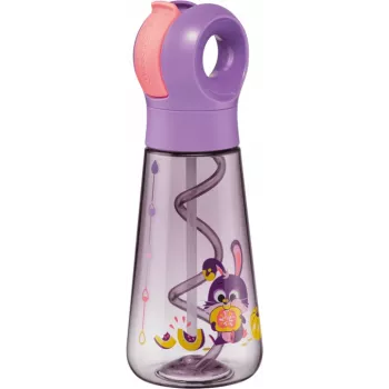 Maped PICNIK Rabbit steklenička za pijačo 0,5L vijolična s slamico 873102