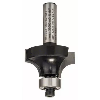 Bosch Expert for Wood rezkar za zaobljanje robov, steblo 8 mm, R1 8 mm, dolžina rezanja 15,5 mm, skupna dolžina 53 mm 2608628341