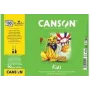 Canson Kids blok risalnega papirja A4 90g/m² bel rahlo zrnat 50 listov za svinčnik in barvni svinčnik C629012000