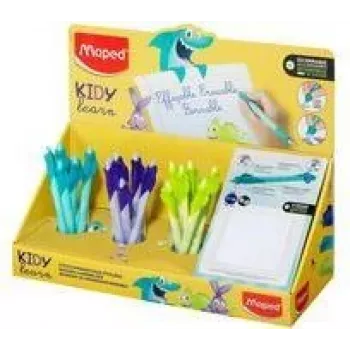 Maped KIDY Learn brisljiv kemični svinčnik, 0,7 mm, stojalo z 18 kosi (229503)