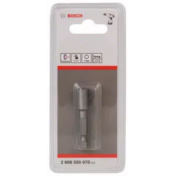 Bosch nastavek za vtični ključ 1/4 inch pogon 7 mm šestrob 50 mm dolžina krom-vanadijevo jeklo 2608550070