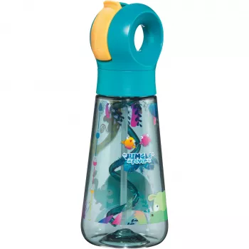 Maped PICNIK JUNGLE FEVER steklenica za pijačo, 0,5 L, turkizna, Ecozen s slamico 873199