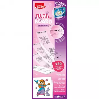 Maped Creativ Princess nadomestni komplet za LED svetlobne mize LUMI BOARD, 20 prozornih listov 907096