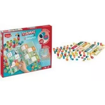Maped Creativ samobarvni set žigov Črke & Živali, 36 žigov, večbarvni 907060