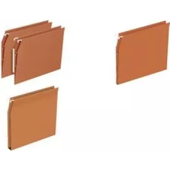 ELBA DEFI FLEX viseča registratura, oranžna, kraft karton 230 g/m², 330 mm središča obešanja, kovinski obroči, A4 400126817