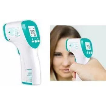 Little Balance LB Scan IR infrardeči termometer, brezkontaktni čelni termometer, bel/turkizen, 1 kos (LB 8390)
