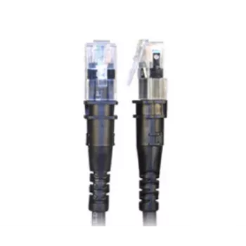 Patchsee ThinPatch UTP CAT 6a patch kabel 1,2m črn - 10Gbps PoE++ tanek prožen
