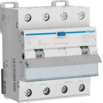 Hager ADX475D RCBO 4P 10kA C-25A 30mA tip A