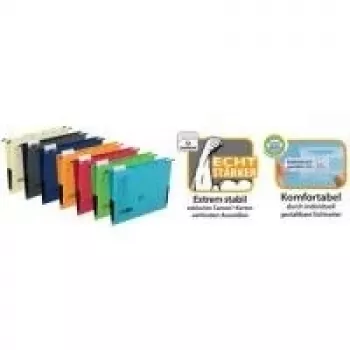 ELBA chic ULTIMATE viseča registratura, DIN A4, antracit, zaprte stranice, Canson karton, paket 25 kosov (85743 AZ)