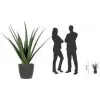 PAPERFLOW umetna rastlina aloe vere, 450 mm, polietilenski listi, plastično steblo, zelena, 1 kos (PAALOE45)