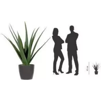 PAPERFLOW umetna rastlina aloe vere, 450 mm, polietilenski listi, plastično steblo, zelena, 1 kos (PAALOE45)