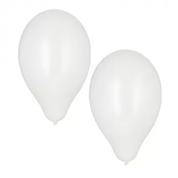 PAPSTAR beli baloni iz lateksa, premer 250 mm, 100 kosov, primerni za helij 18956