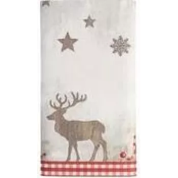 PAPSTAR božični prt X-Mas Deer, podoben blagu, Airlaid, 120 x 180 cm, 1 kos (37225)