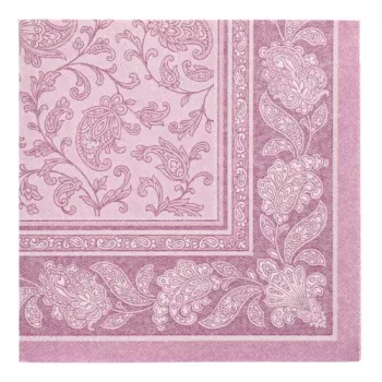 PAPSTAR ROYAL Collection Ornaments prtički, vijolični, 4-slojni, 400 x 400 mm, 1/4 prepogib, 50 kosov 37025