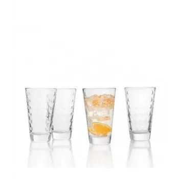 Esmeyer Leonardo OPTIC komplet kozarcev za pijačo, 300 ml, notranji reliefni dekor, stožčast, višina 130 mm, 6 kosov 410-749