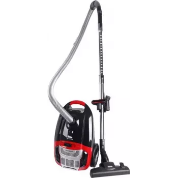 Fakir 3843003 sesalnik, 700 W, vrečka za prah 3 L, filter HEPA, sesalnik za suho sesanje, rdeče-črn