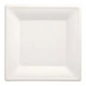 PAPSTAR pure kvadratni krožniki iz sladkornega trsa 260 x 260 mm, 12 kosov, kompostljivi, primerni za mikrovalovno pečico 89755