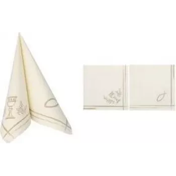PAPSTAR ROYAL Collection prtički Communion / Confirmation, 40 x 40 cm, 1/4 prepogib, 3-slojni, Premium tissue, beli, 50 kosov (37042)