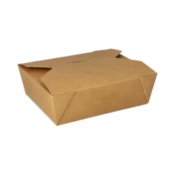 Papstar 87611 embalaža za enkratno uporabo iz kartona s prevleko PLA, rjava, 1000 ml (100 kosov)